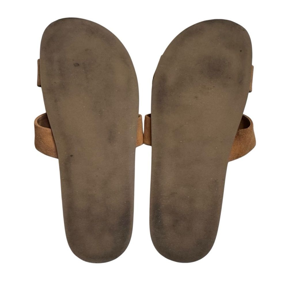 Haven Well Within Women's Suede Brown Honey Suede Cutout Slides Sandals Size 9M - Picture 8 of 9